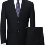 Size  Men's Suit Set Business Office Solid Color Formal wear Large Size Classic Jacket