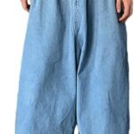 Men's Loose Fit Baggy Jeans Casual Streetwear Wide Leg Hip Hop Oversized Denim Pants