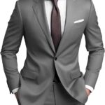 Men Suits Regular Fit 2 Piece Suit for Men Wedding Prom Business Formal Suit