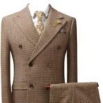 Suit Men's Fit-fit British Small Plaid Formal Business Casual Wedding Banquet Three-piece