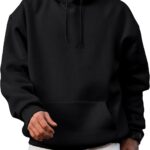 Mens Casual Cotton Hooded Collar Drawstring Hoodies Pullover Sweatshirts Casual Long Sve Shirts
