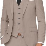 Men Slim Fit Suit Two Button 3 Piece Blazer Dress Business Wedding Party Jacket Vest Pant