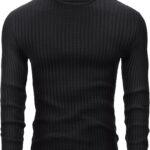 Men's Turtleneck Sweater Slim Fit Turtle Neck Sweater for Men Long Sleeve Pullover Sweater Thermal Sweater