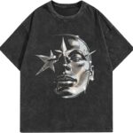 Men's Graphic Tees Shirt Unisex Cotton Oversized T-Shirt Short Sleeve Vintage Streetwear Casual Tee Top