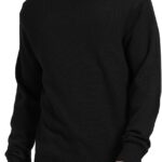 Men's Turtleneck Sweaters Wool Blend Mid-Weight Highneck Pullover Sweaters