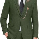 Retro Tweed Men Suit Herringbone Slim Fit 2 Buttons Men Jackets Sets Prom Wedding Jacket Blazer Pants Groom Tuxedo Set